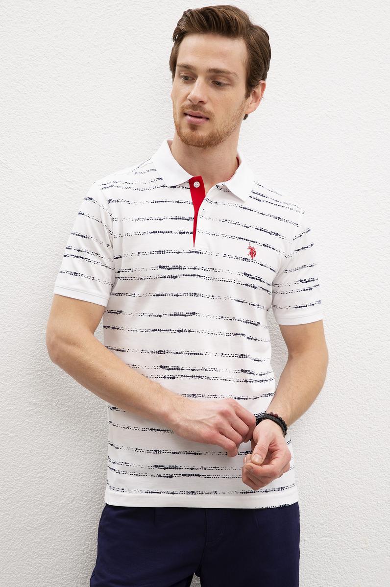 Erkek Beyaz Polo Yaka T-Shirt