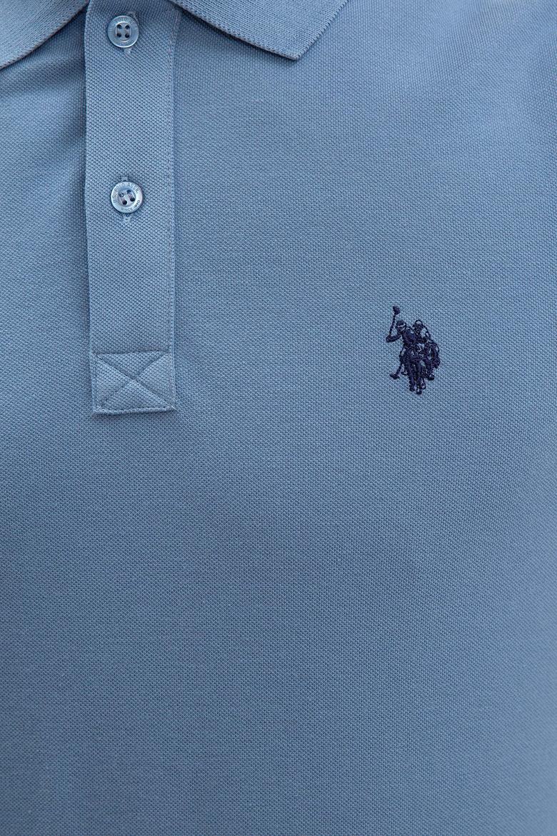 Erkek İndigo Polo Yaka T-Shirt Basic - 50217612170