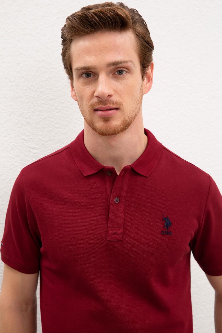 Erkek Bordo Polo Yaka T-Shirt Basic - 50218140080