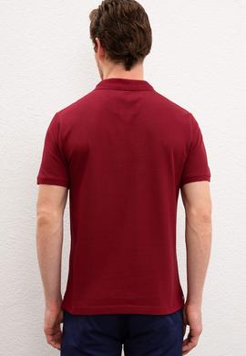 Erkek Bordo Polo Yaka T-Shirt Basic - 50218140080