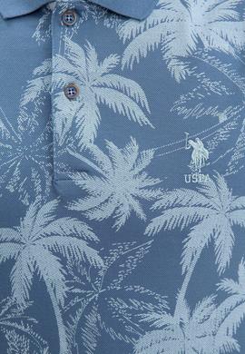 Erkek İndigo Polo Yaka Tişört - 50219245034