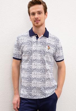 Erkek Beyaz Polo Yaka T-Shirt - 50219251016