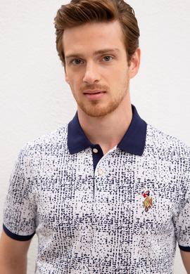 Erkek Beyaz Polo Yaka T-Shirt - 50219251016