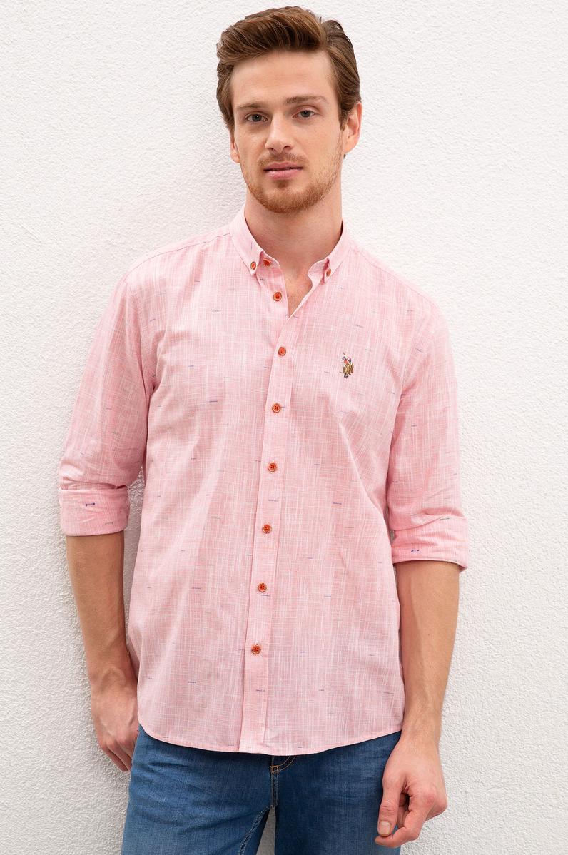 Erkek Kırmızı Gömlek Uzunkol