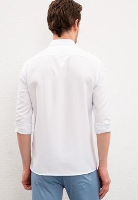 Erkek Beyaz Gömlek Uzunkol Basic - 50201622012