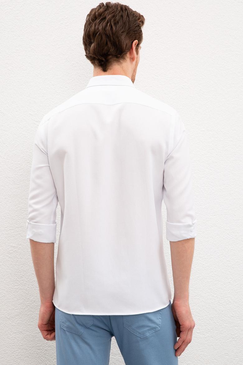 Erkek Beyaz Gömlek Uzunkol Basic - 50201622012