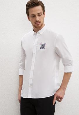Erkek Beyaz Gömlek Uzunkol - 50202386014