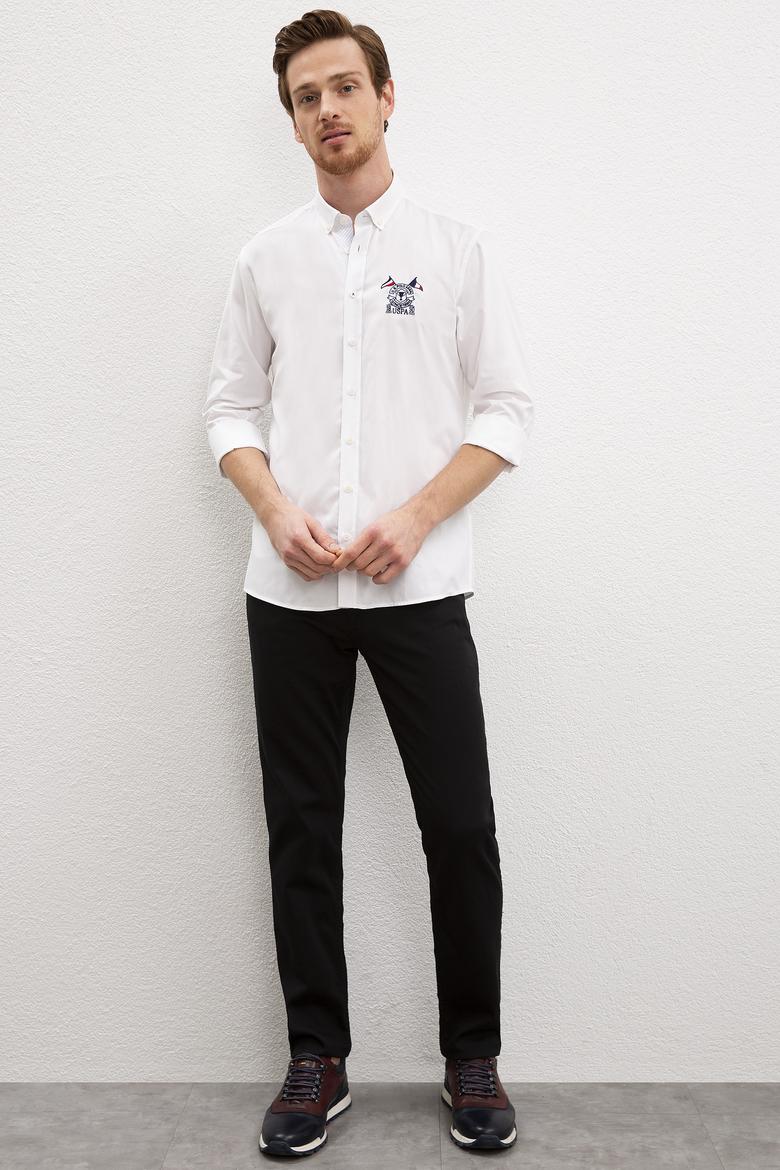 Erkek Beyaz Gömlek Uzunkol - 50202386014