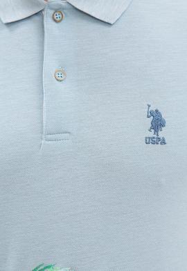 Erkek Açık İndigo Polo Yaka Tişört - 50219119050