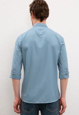 Erkek Yeşil Gömlek Uzunkol Basic - 50205843047