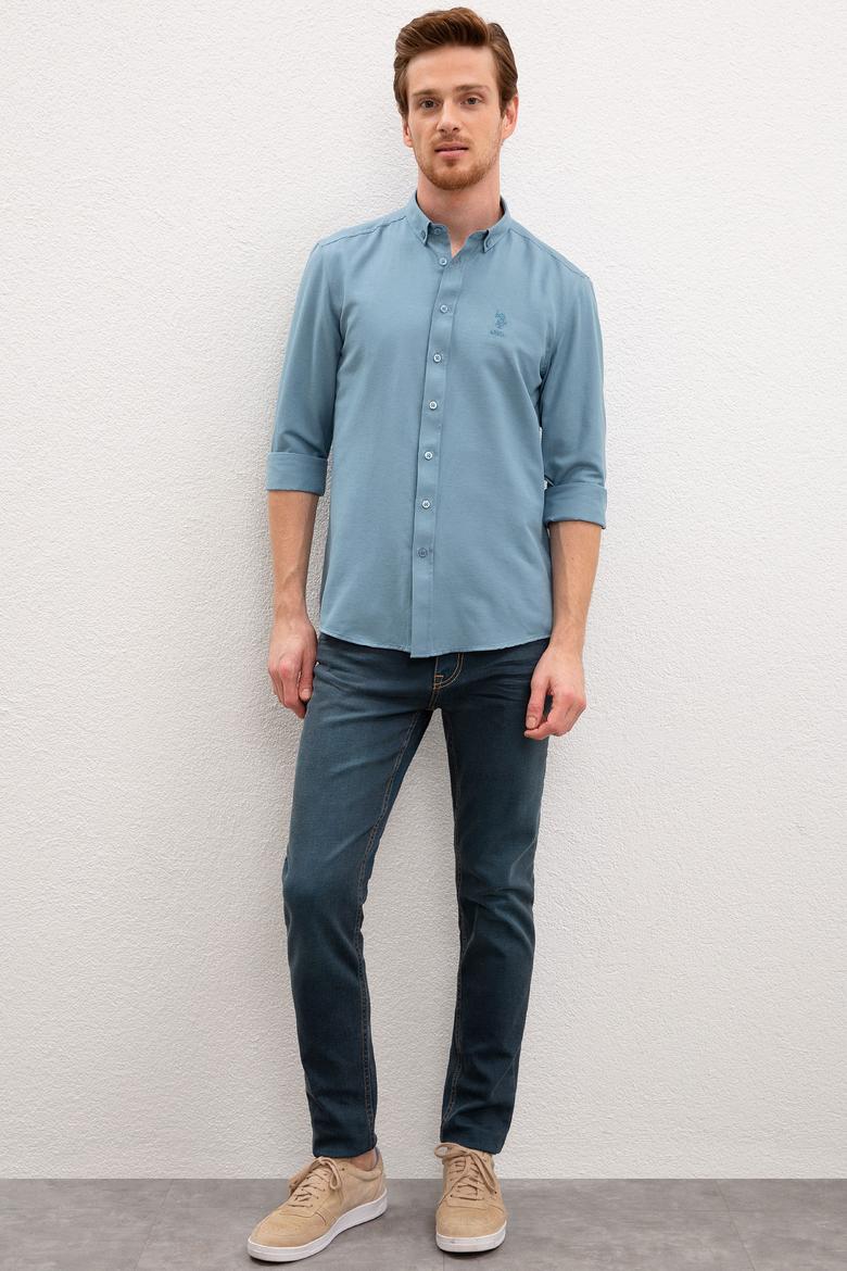 Erkek Yeşil Gömlek Uzunkol Basic - 50205843047