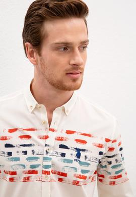 Erkek Beyaz Gömlek Uzunkol - 50207429011