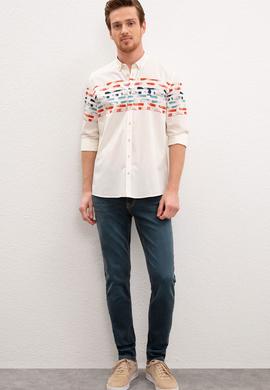 Erkek Beyaz Gömlek Uzunkol - 50207429011