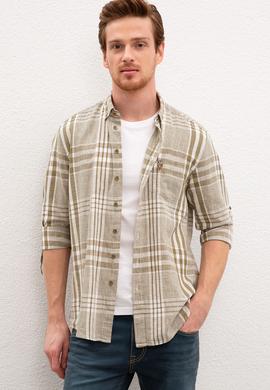 Erkek Yeşil Gömlek Uzunkol - 50218687012