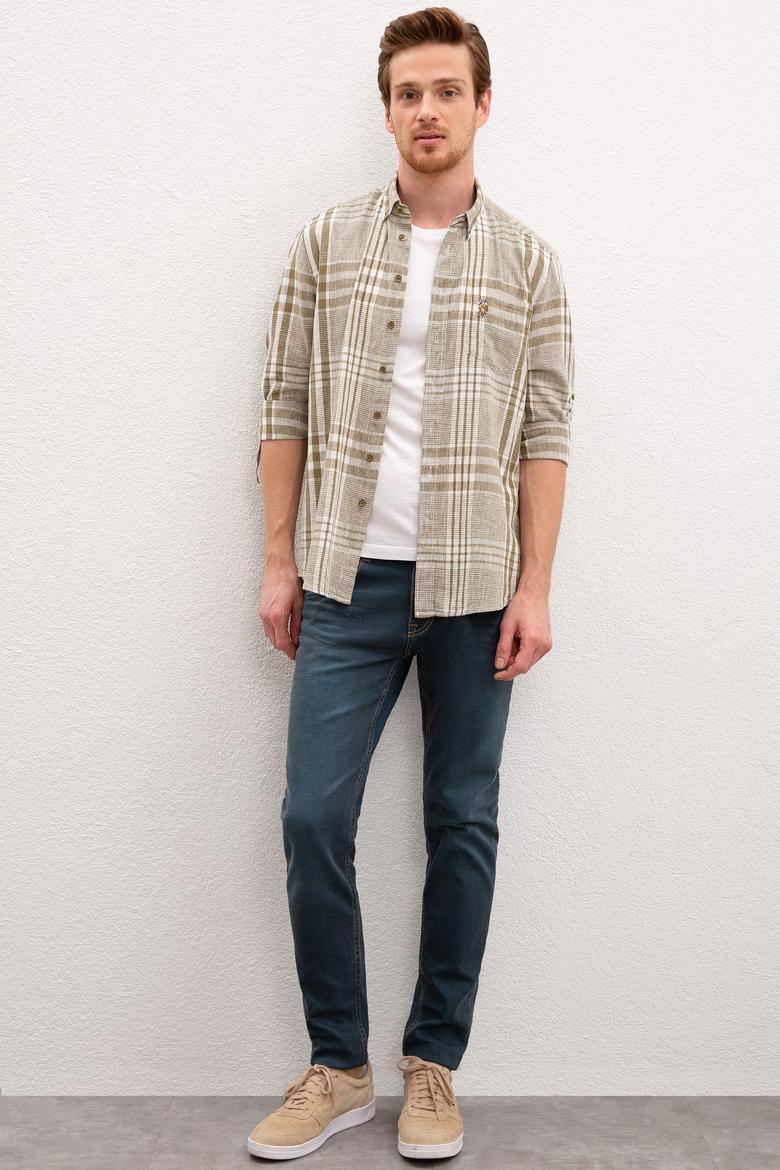 Erkek Yeşil Gömlek Uzunkol - 50218687012