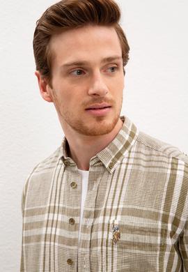 Erkek Yeşil Gömlek Uzunkol - 50218687012