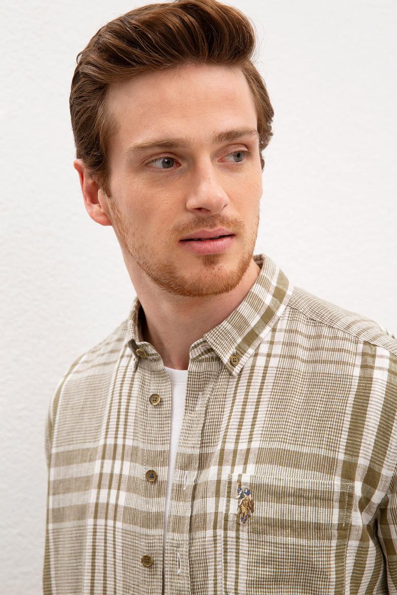 Erkek Yeşil Gömlek Uzunkol - 50218687012