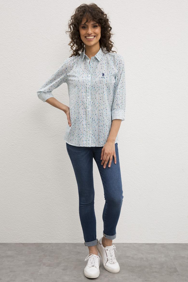 Kadın Mavi Gömlek Uzunkol - 50219166010