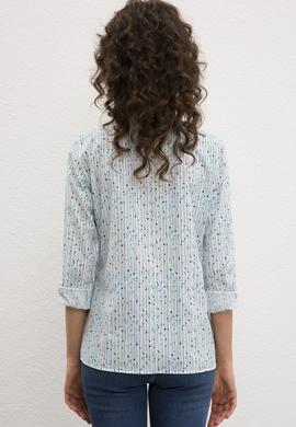 Kadın Mavi Gömlek Uzunkol - 50219166010