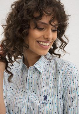 Kadın Mavi Gömlek Uzunkol - 50219166010