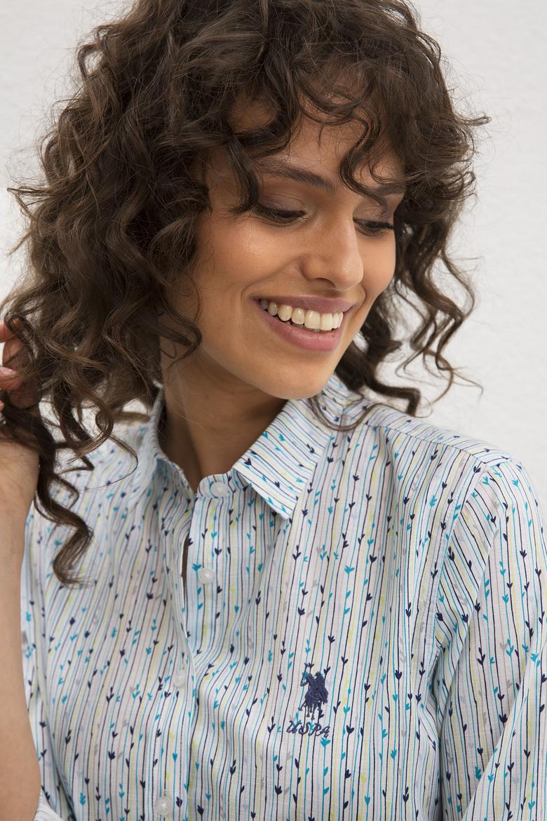 Kadın Mavi Gömlek Uzunkol - 50219166010