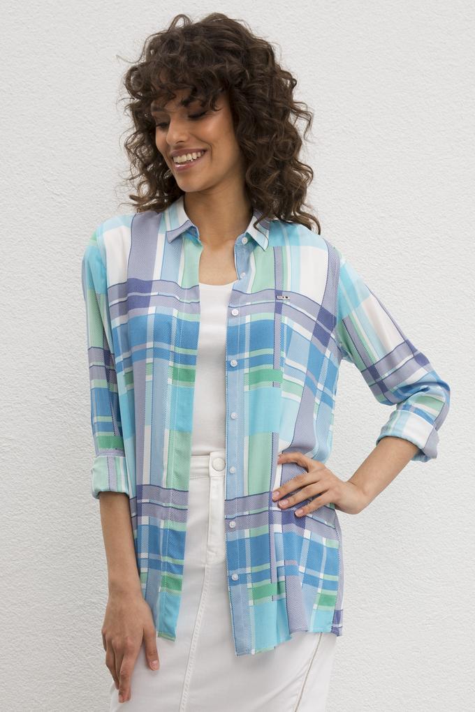 Kadın Yeşil Gömlek Uzunkol