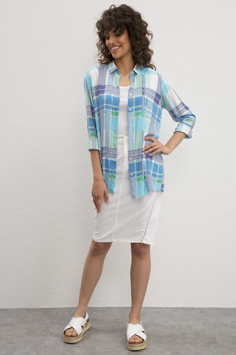 Kadın Yeşil Gömlek Uzunkol - 50222968010