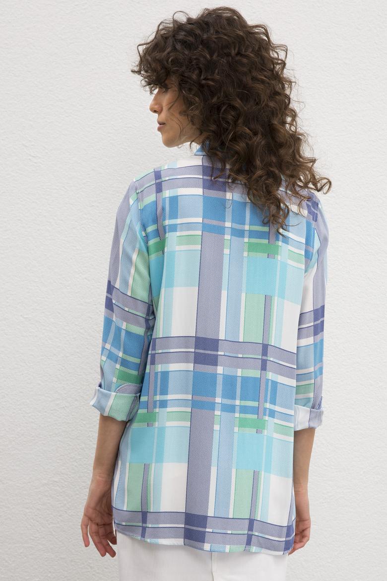 Kadın Yeşil Gömlek Uzunkol - 50222968010