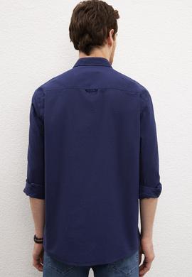 Erkek Lacivert Gömlek Uzunkol Basic - 50200420019