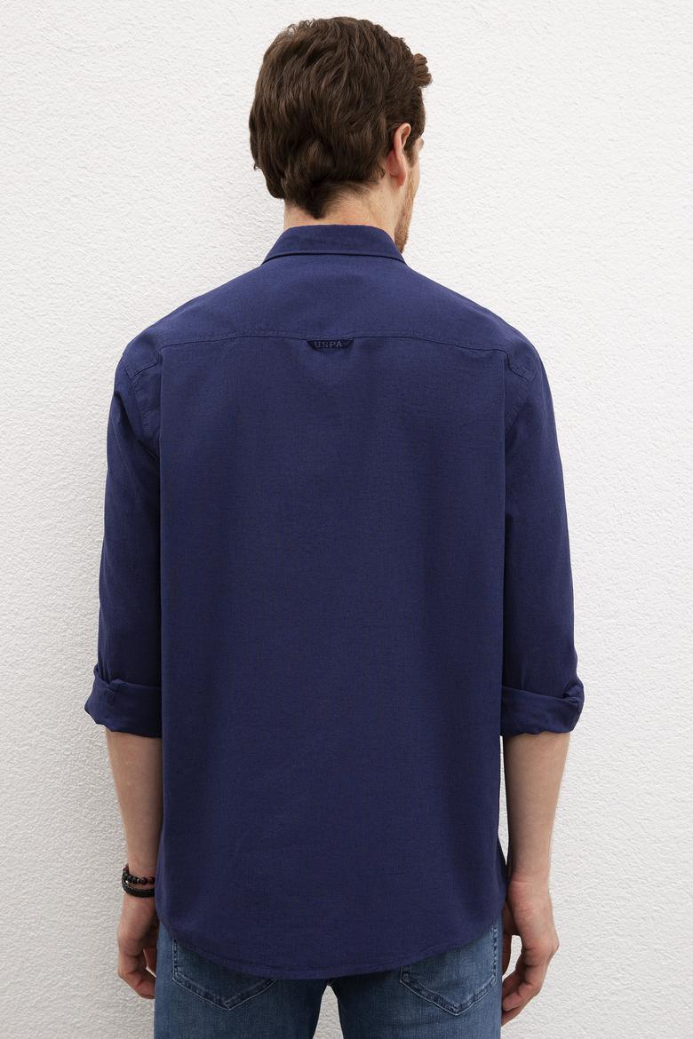 Erkek Lacivert Gömlek Uzunkol Basic - 50200420019
