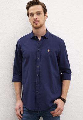 Erkek Lacivert Gömlek Uzunkol Basic - 50200420019