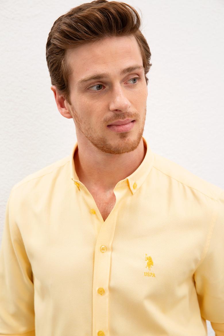 Erkek Sarı Gömlek Uzunkol Basic - 50201622137