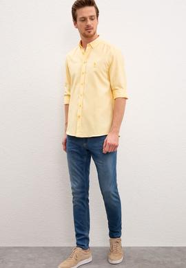 Erkek Sarı Gömlek Uzunkol Basic - 50201622137