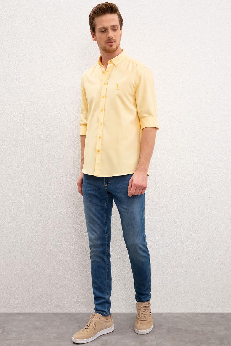 Erkek Sarı Gömlek Uzunkol Basic - 50201622137