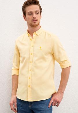 Erkek Sarı Gömlek Uzunkol Basic - 50201622137