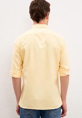 Erkek Sarı Gömlek Uzunkol Basic - 50201622137