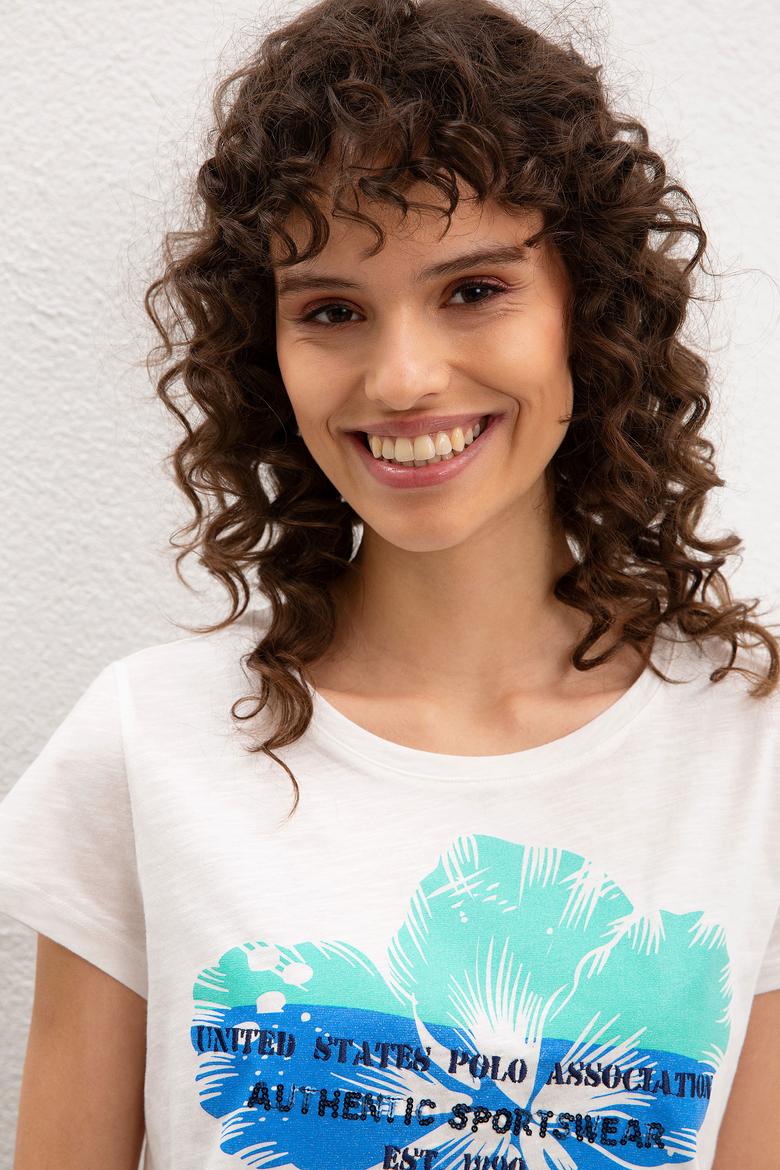 Kadın Beyaz T-Shirt - 50217703002