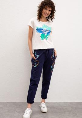 Kadın Beyaz T-Shirt - 50217703002