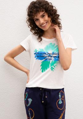 Kadın Beyaz T-Shirt - 50217703002