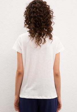 Kadın Beyaz T-Shirt - 50217703002