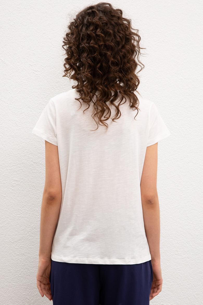 Kadın Beyaz T-Shirt - 50217703002