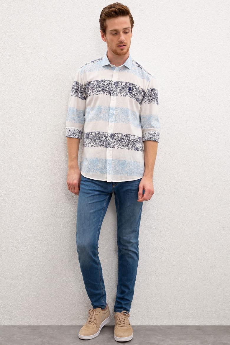 Erkek Mavi Gömlek Uzunkol - 50218707003