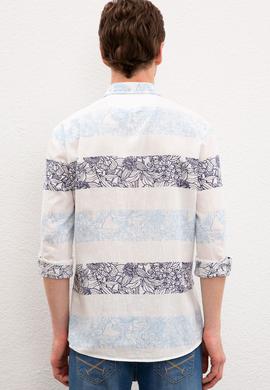 Erkek Mavi Gömlek Uzunkol - 50218707003