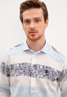 Erkek Mavi Gömlek Uzunkol - 50218707003