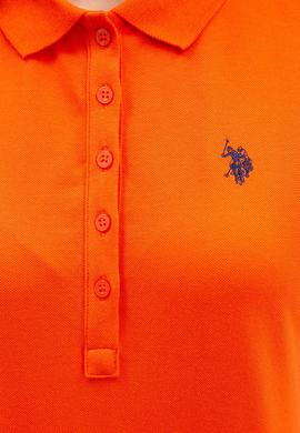 Kadın Nar Çiçeği Basic Polo Yaka Tişört - 50222743082