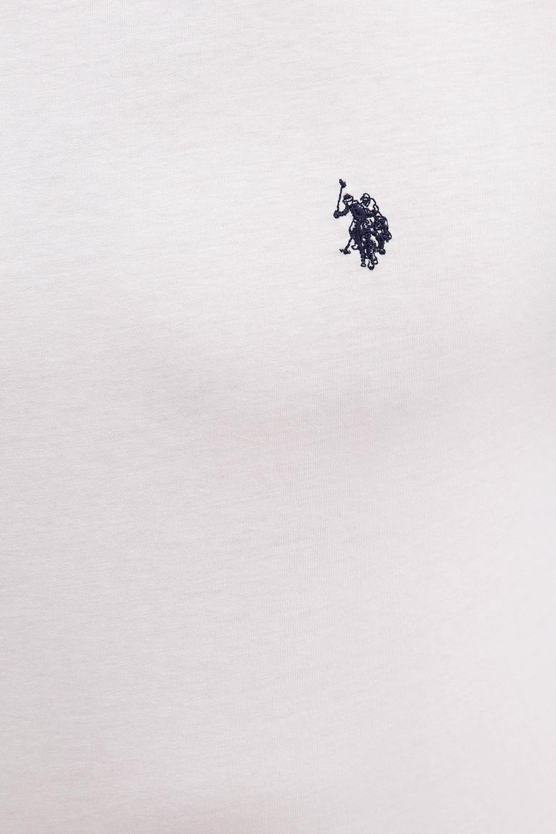 Erkek Beyaz Bisiklet Yaka T-Shirt Basic - 50222609001