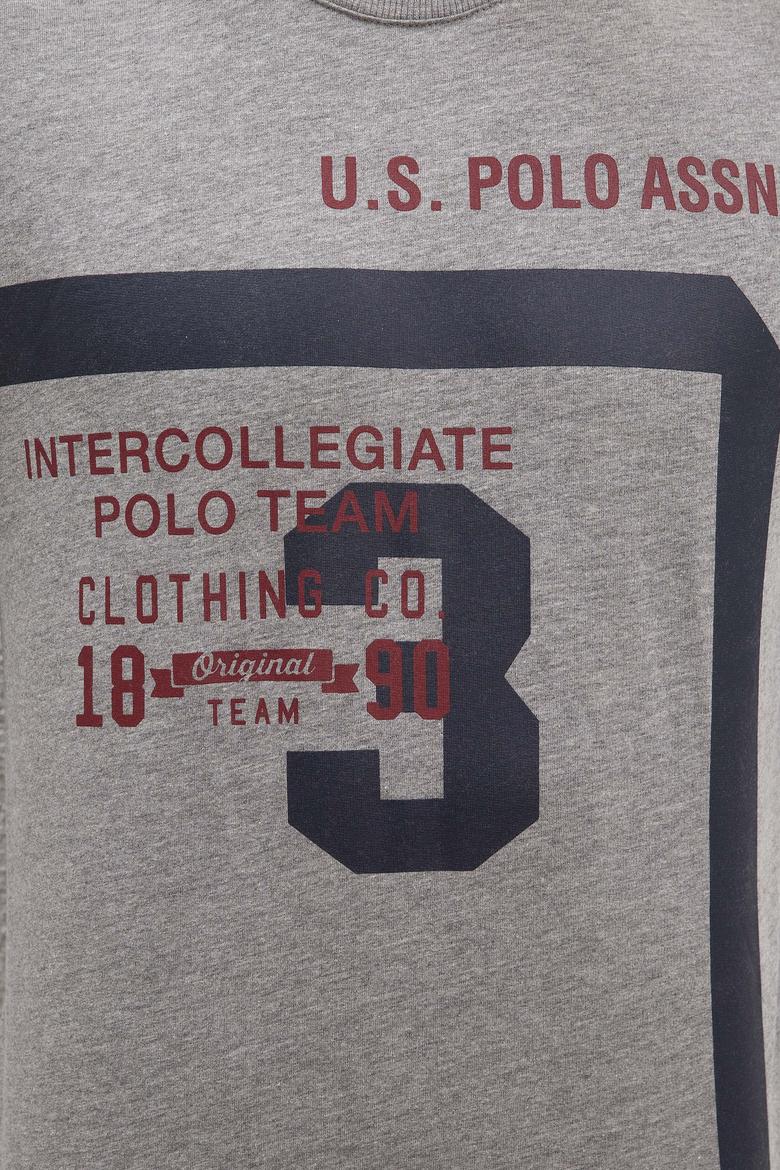 Erkek Gri Melanj Bisiklet Yaka Sweatshirt - 50208655021