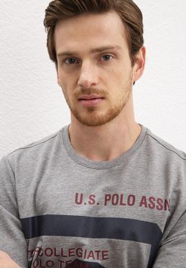 Erkek Gri Melanj Bisiklet Yaka Sweatshirt - 50208655021