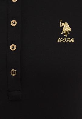 Kadın Siyah Basic Polo Yaka Tişört - 50217591042
