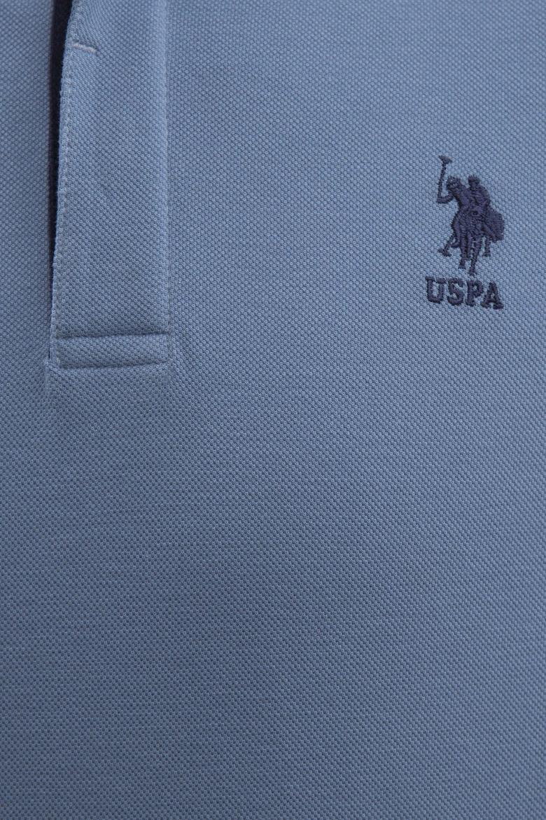 Erkek İndigo Hakim Yaka T-Shirt - 50219112018